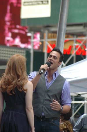 Kate Baldwin and Cheyenne Jackson-Finian's Rainbow Photo