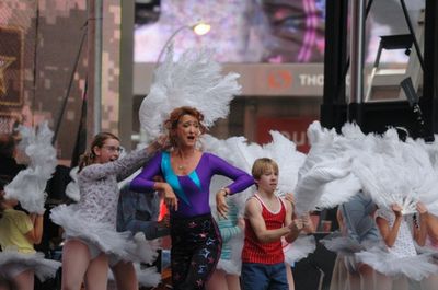 Haydn Gwynne, Tommy Batchelor and the cast of Billy Elliot Photo