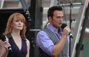 Kate Baldwin and Cheyenne Jackson-Finian's Rainbow Photo