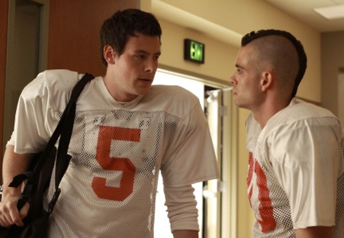 Cory Monteith and Mark Salling at 