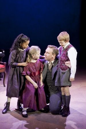 George Bailey (Paul Thornley) with his children @ BroadwayWorld George Bailey (Paul Thornley) with his children Photo