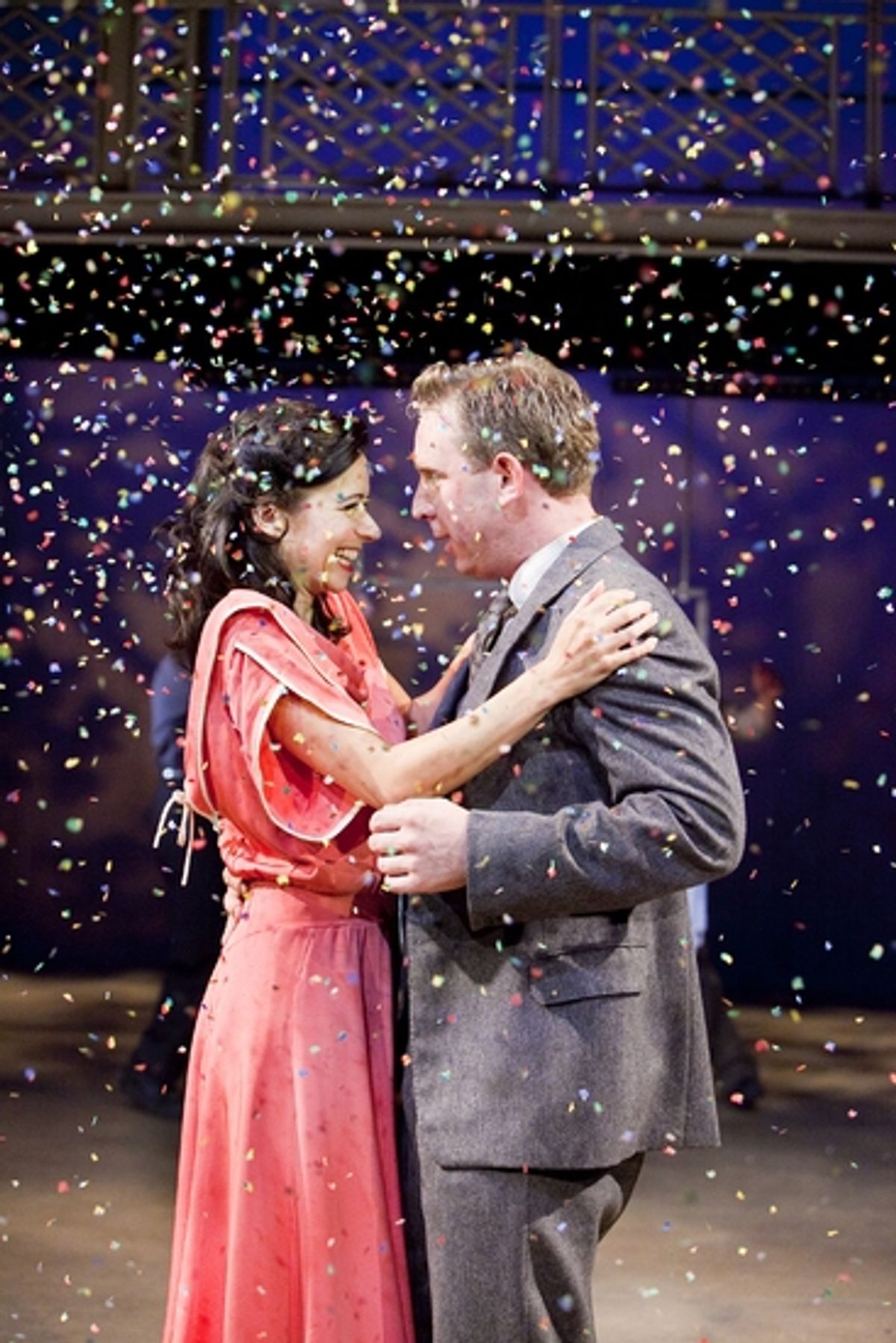 George Bailey (Paul Thornley) and his new wife Mary (Helen Anker) 
 at 