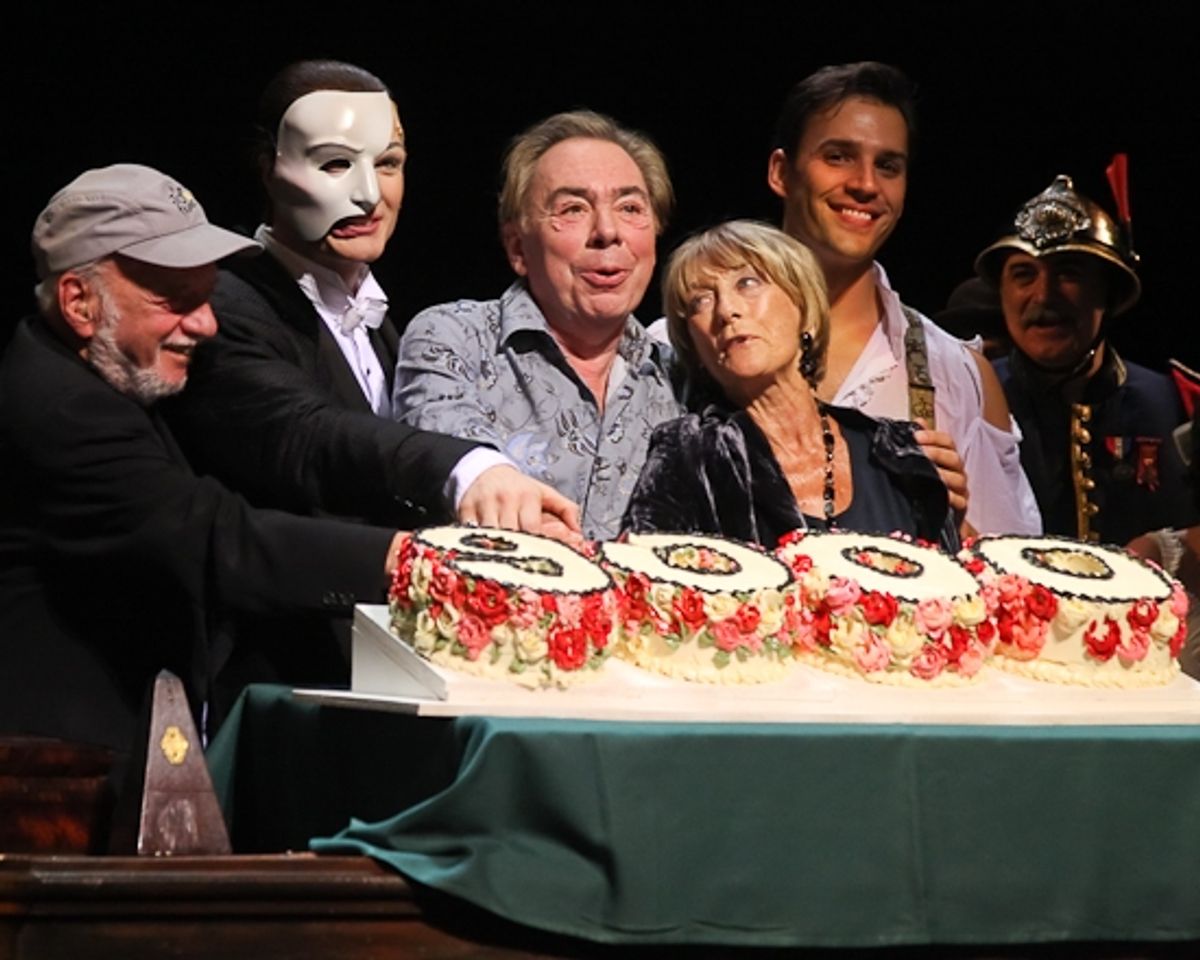 Harold Prince, John Cudia, Andrew Lloyd Webber, Gillian Lynne and Ryan Silverman at 