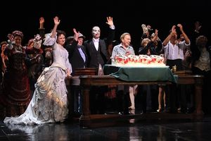 Jennifer Hope Wills, Harold Prince, John Cudia, Andrew Lloyd Webber, Gillian Lynne an Photo