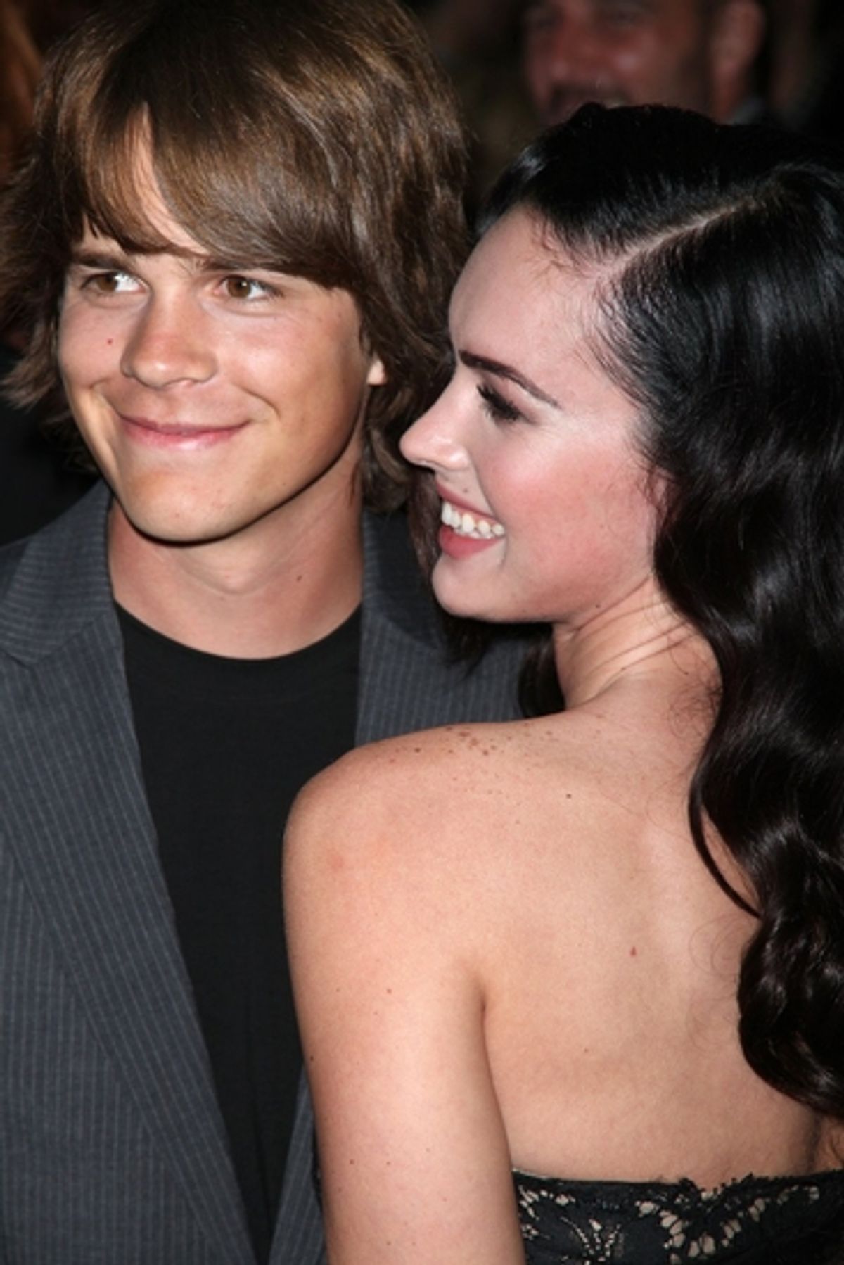 Johnny Simmons and Megan Fox at 