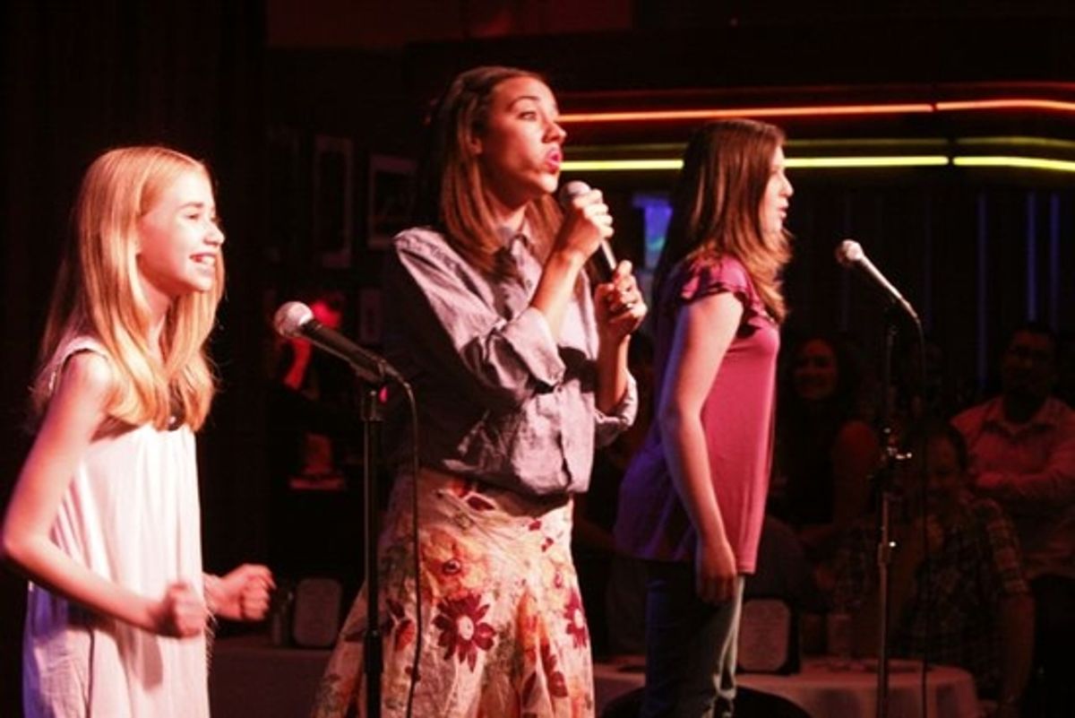 Leah Greenhaus, Miranda Sings, and Marissa O'Donnell at 