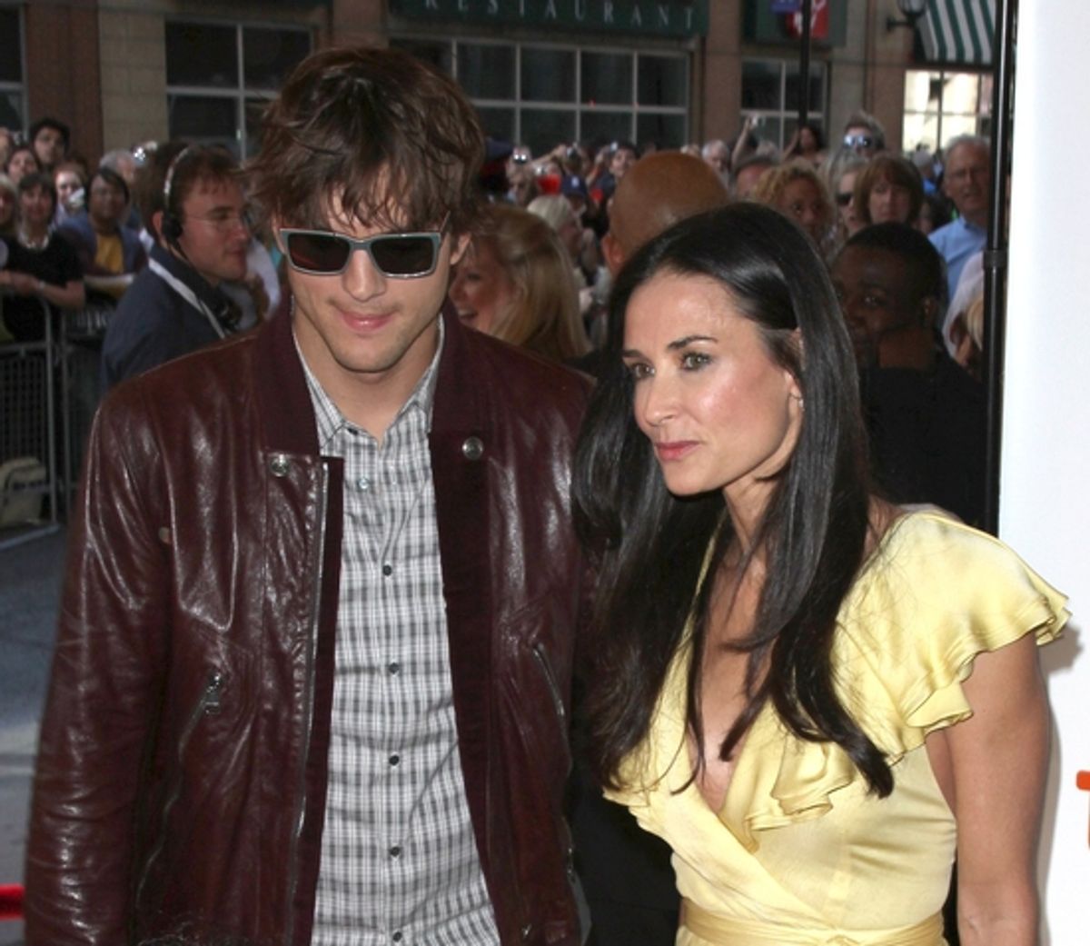 Ashton Kutcher and Demi Moore at 