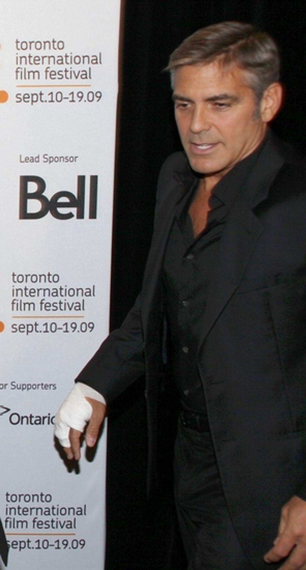 The Press Conference begins as George Clooney arrives! at 