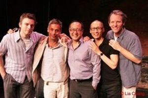 NAATCO's LOVE! VALOUR! COMPASSION! benefit reading at the Cherry Lane Theater in New York on September 14, 2009. Justin Kirk, Joe Mantello, Alan Muraoka, Francis Jue and Stephen Bogardus @ BroadwayWorld NAATCO's LOVE! VALOUR! COMPASSION! benefit reading at the Cherry Lane Theater in New Photo