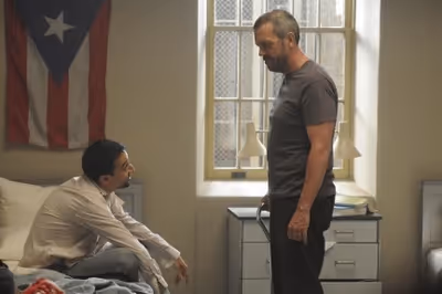 Lin-Manuel Miranda and Hugh Laurie Photo