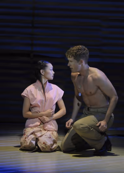 Sumie Maeda as Liat and Anderson Davis as Lt Joseph Cable Photo