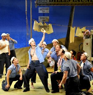 Matthew Saldivar as Luther Billis and The Seabees of SOUTH PACIFIC @ BroadwayWorld Matthew Saldivar as Luther Billis and The Seabees of SOUTH PACIFIC Photo