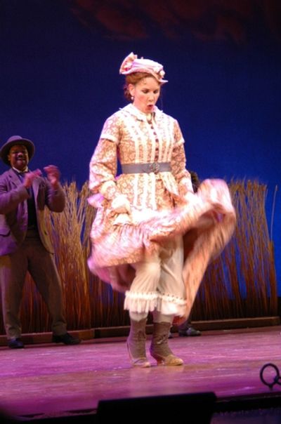 Melissa Gilbert leads the cast in a rousing final number Photo
