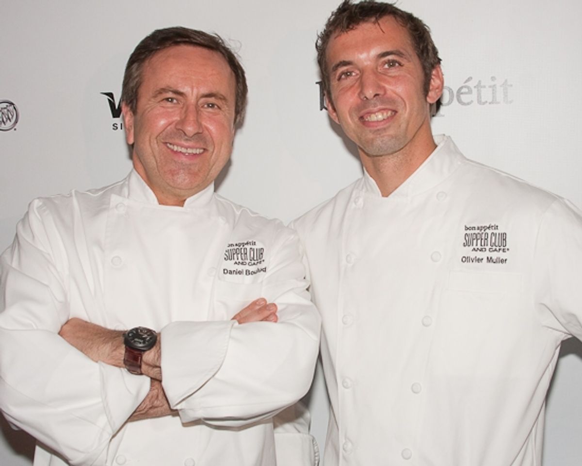 Chef Daniel Boulud and Chef Olivier Muller at 