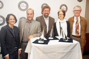 Polly K. Carl, Eduardo Machado, Oskar Eustis, Martha Lavey, and David Emmes @ BroadwayWorld Polly K. Carl, Eduardo Machado, Oskar Eustis, Martha Lavey, and David Emmes Photo