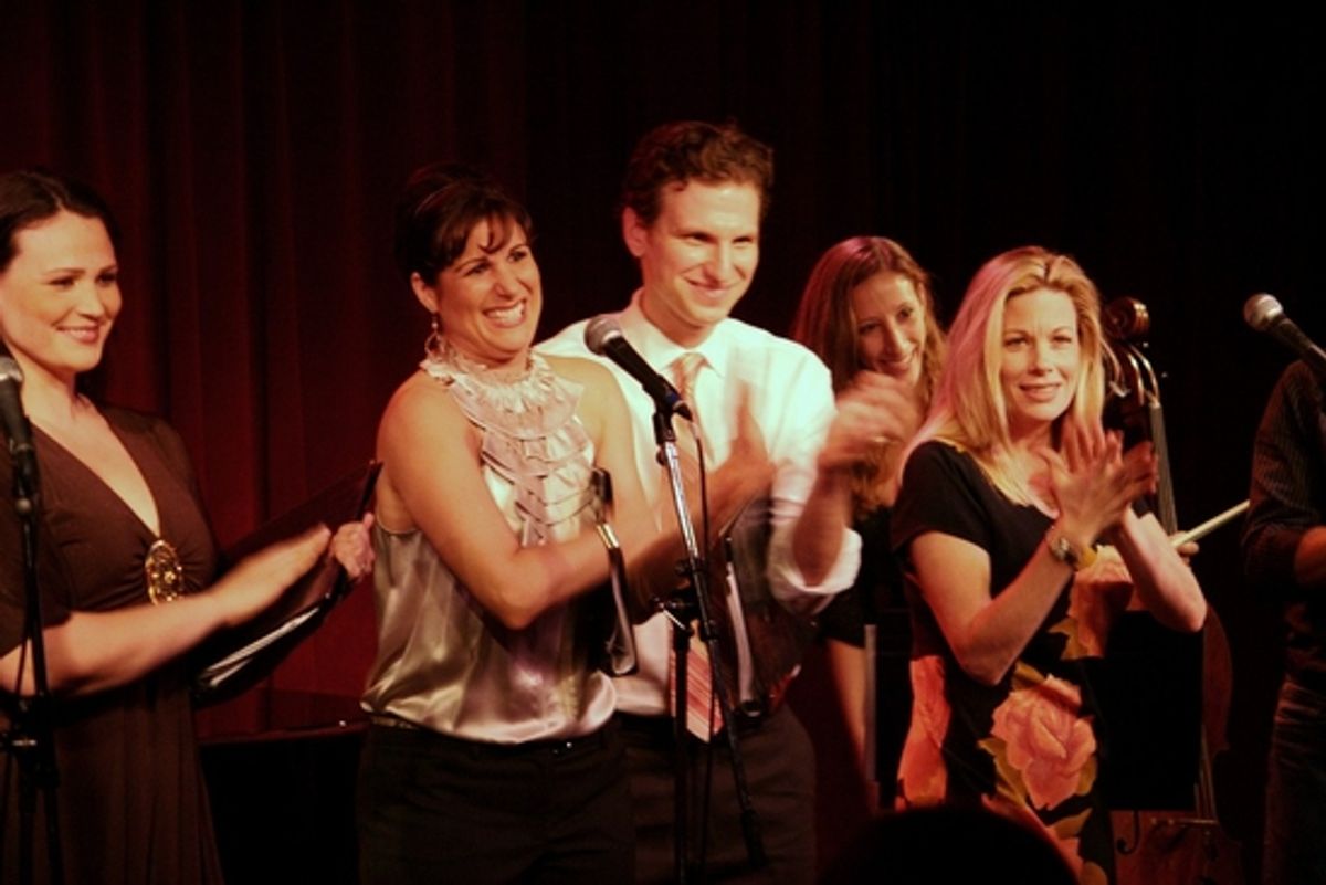 Lisa Howard, Stephanie J Block, Sebastian Arcelus, Allison Seidner and Marin Mazzie at 