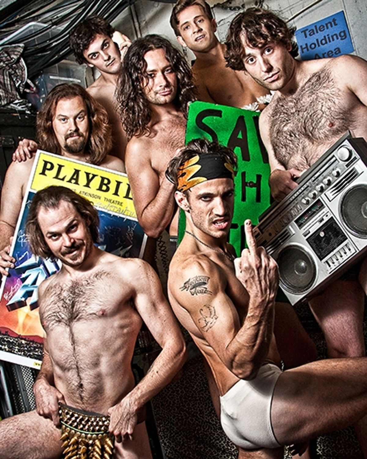 Mitchell Jarvis, Tad Wilson, Wesley Taylor, Constantine Maroulis, James Carpinello, Tom Lenk, and Michael Minarik at 