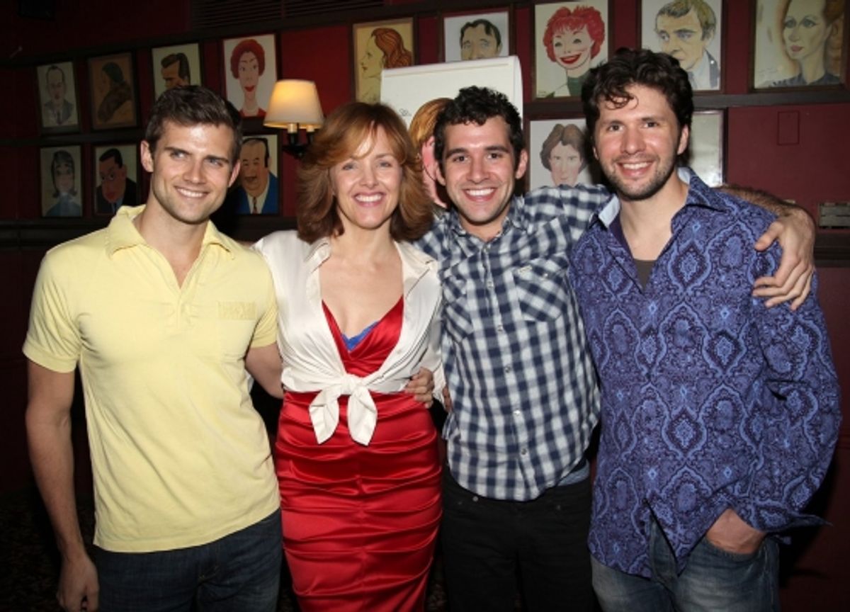 Kyle Dean Massey, Alice Ripley, Adam Chanler-Berat and Louis Hobson at 