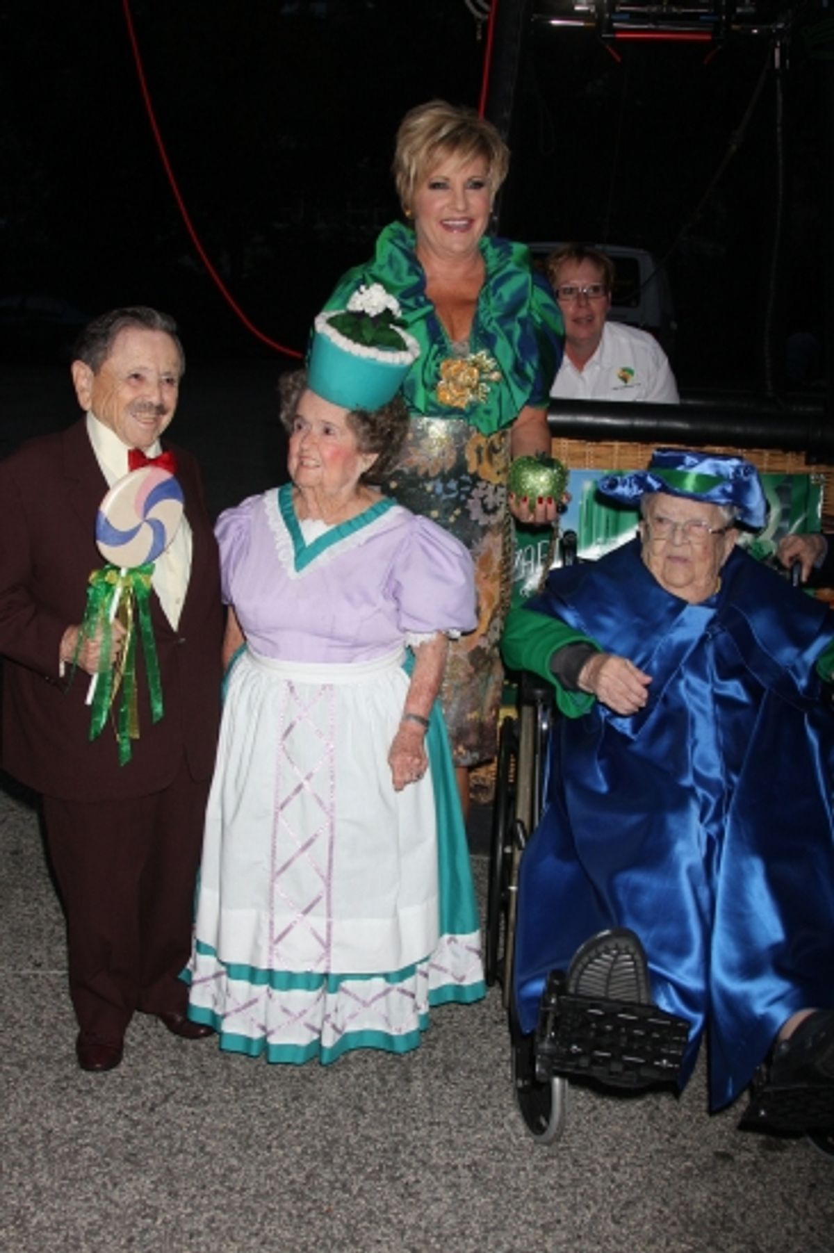 Lorna Luft, Jerry Maren, Margaret Pellegrini, Meinhardt Raabe at 