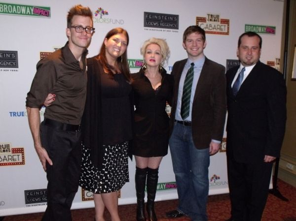 Gavin Creel, Jenny Kanelos, Cyndi Lauper, Rory O'Malley and Gregory Lewis (True Color Photo