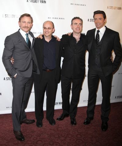 Daniel Craig, writer Keith Huff, director John Crowley and Hugh Jackman Photo