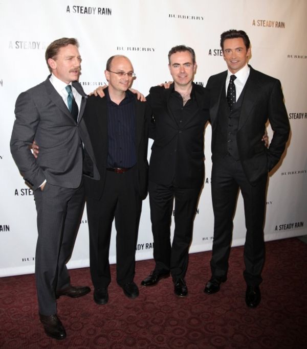 Daniel Craig, writer Keith Huff, director John Crowley and Hugh Jackman Photo