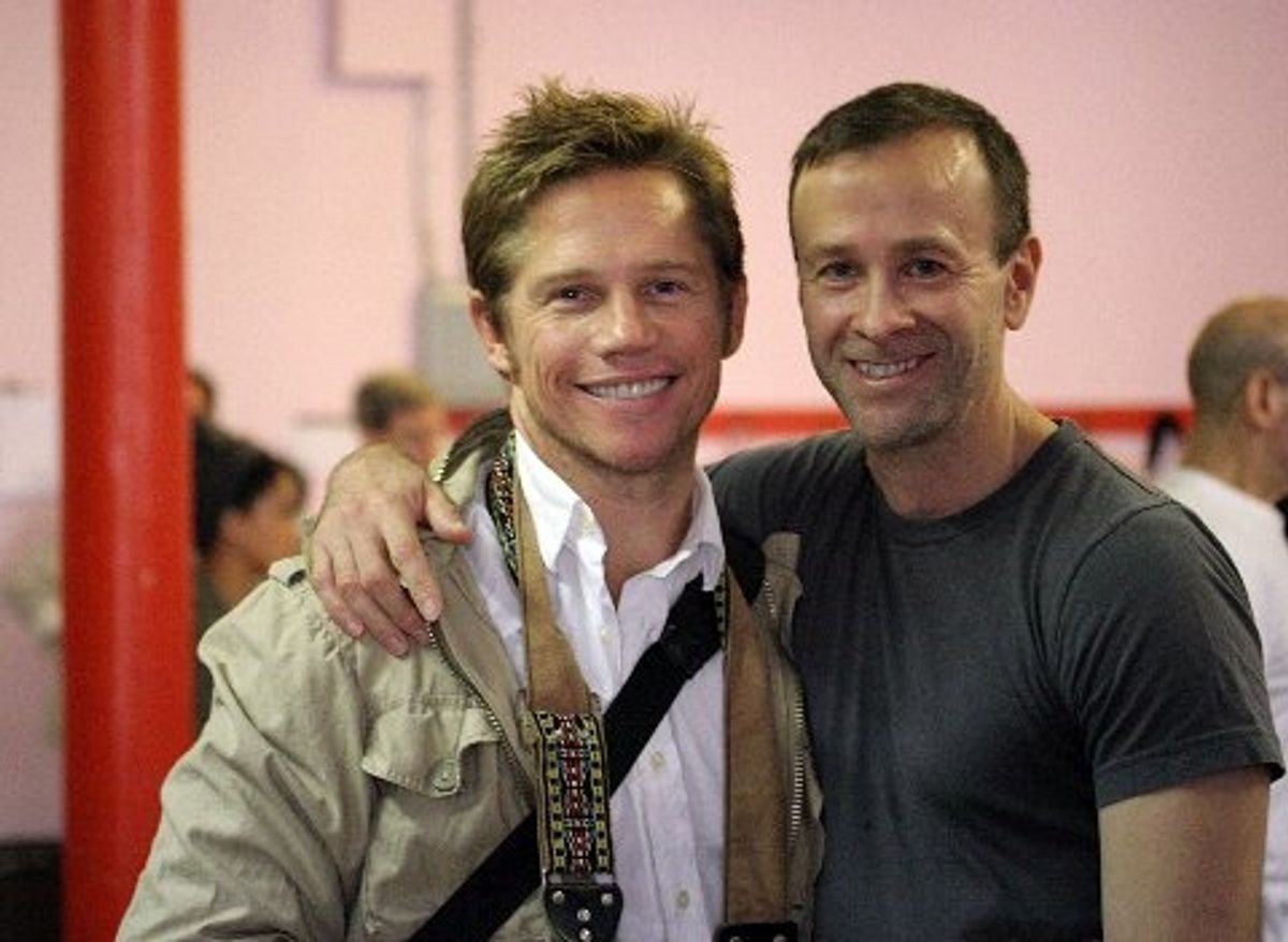 Jack Noseworthy and Mark Selva at NYMF's UNDER FIRE Rehearsals