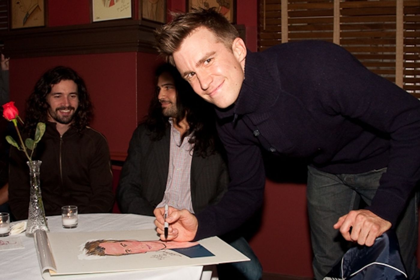 Photo Coverage: HAIR Stars Gavin Creel and Will Swenson Unveil Their Sardi's Portraits  Image