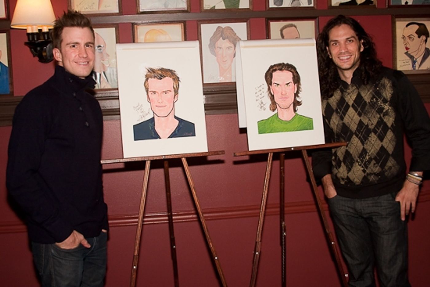 Photo Coverage: HAIR Stars Gavin Creel and Will Swenson Unveil Their Sardi's Portraits  Image
