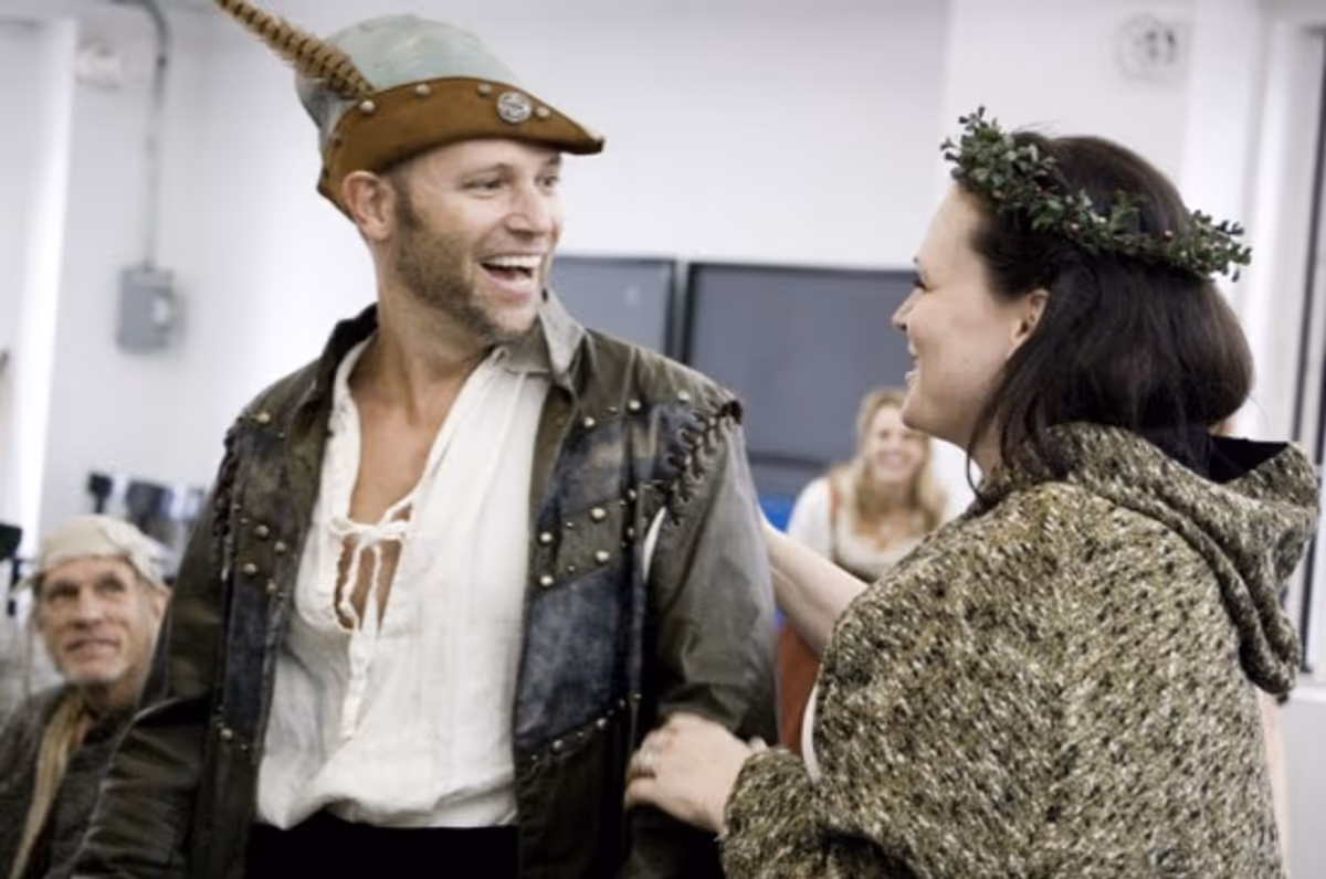 Jim Newman and Lisa Howard at MARRYING MEG Rehearsals
