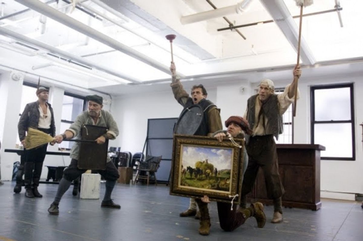 Jim Newman, Stephen Berger, Michael McCormick, Stephen Bienskie and William Ryall at MARRYING MEG Rehearsals