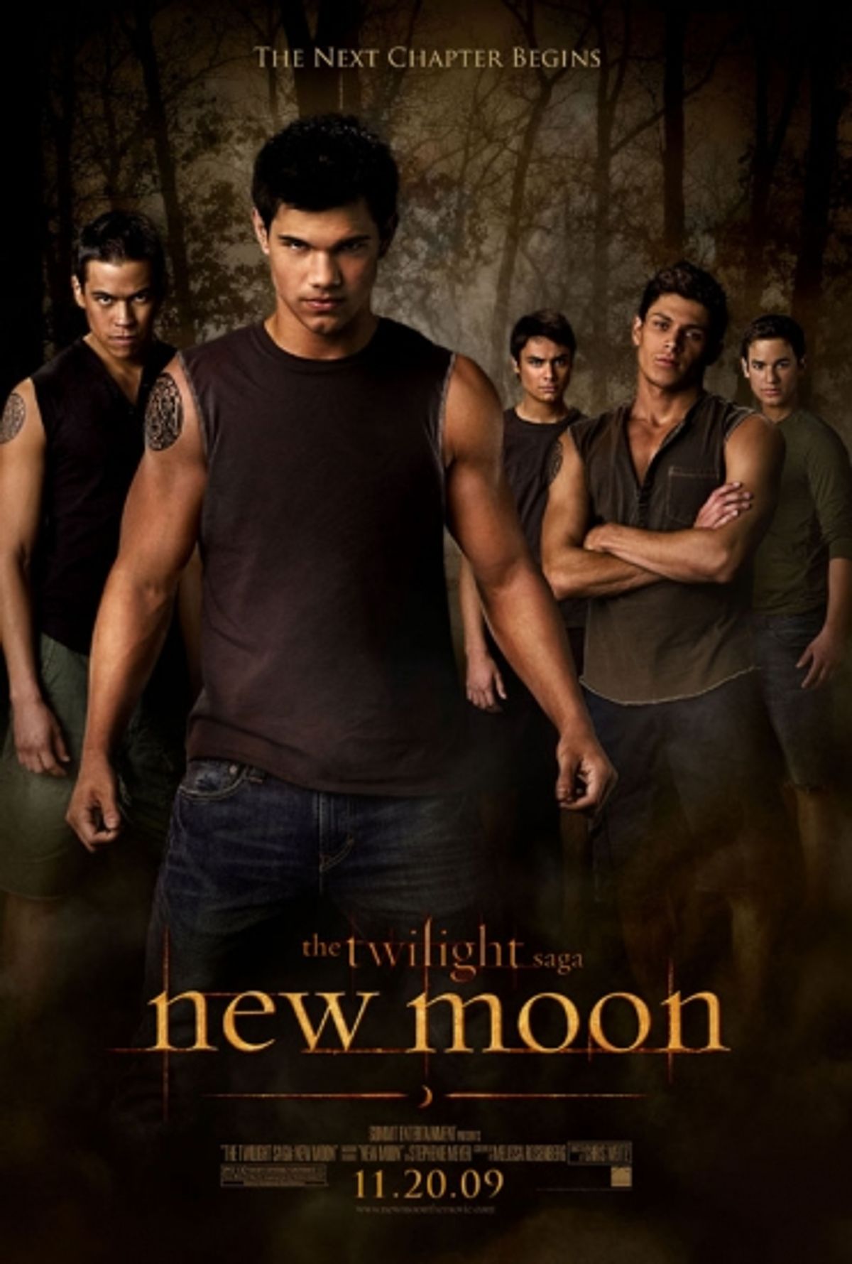 New Moon poster featuring Taylor Lautner at 