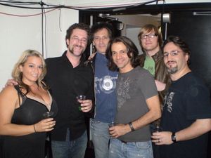 Dustin Diamond and guest with Alan Childs, Chris Cicchino, Eric Day and Jason Loffred Photo