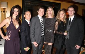 Milena Govich, B.D. Wong, Bobby Flay, Stephanie March, Robyn Chamberlain and Cliff Ch Photo