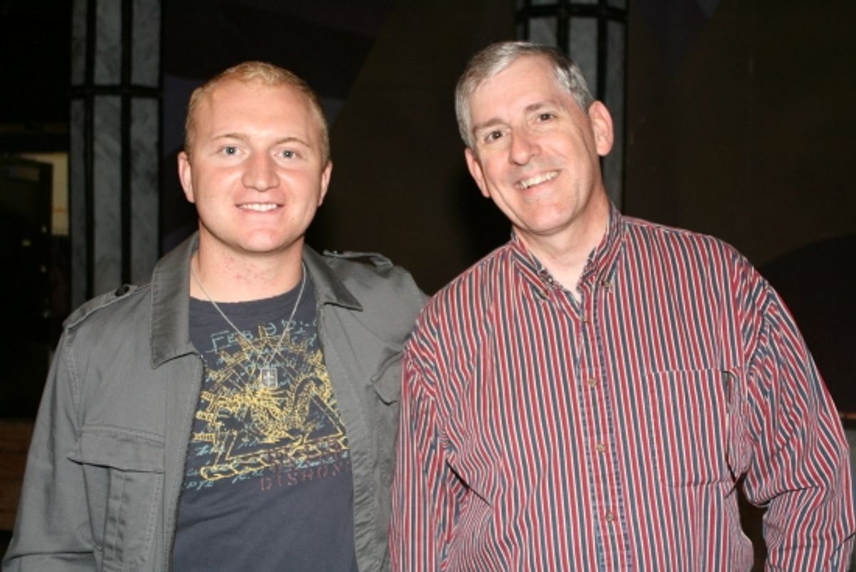 Half of the barbershop quartet, Marc Bourgeois and George Bouchard at 