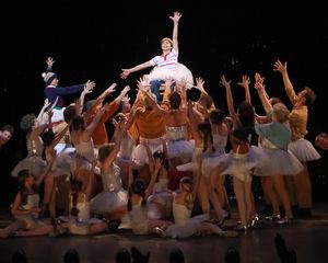 Kiril Kulish is lifted by the cast @ BroadwayWorld Kiril Kulish is lifted by the cast Photo