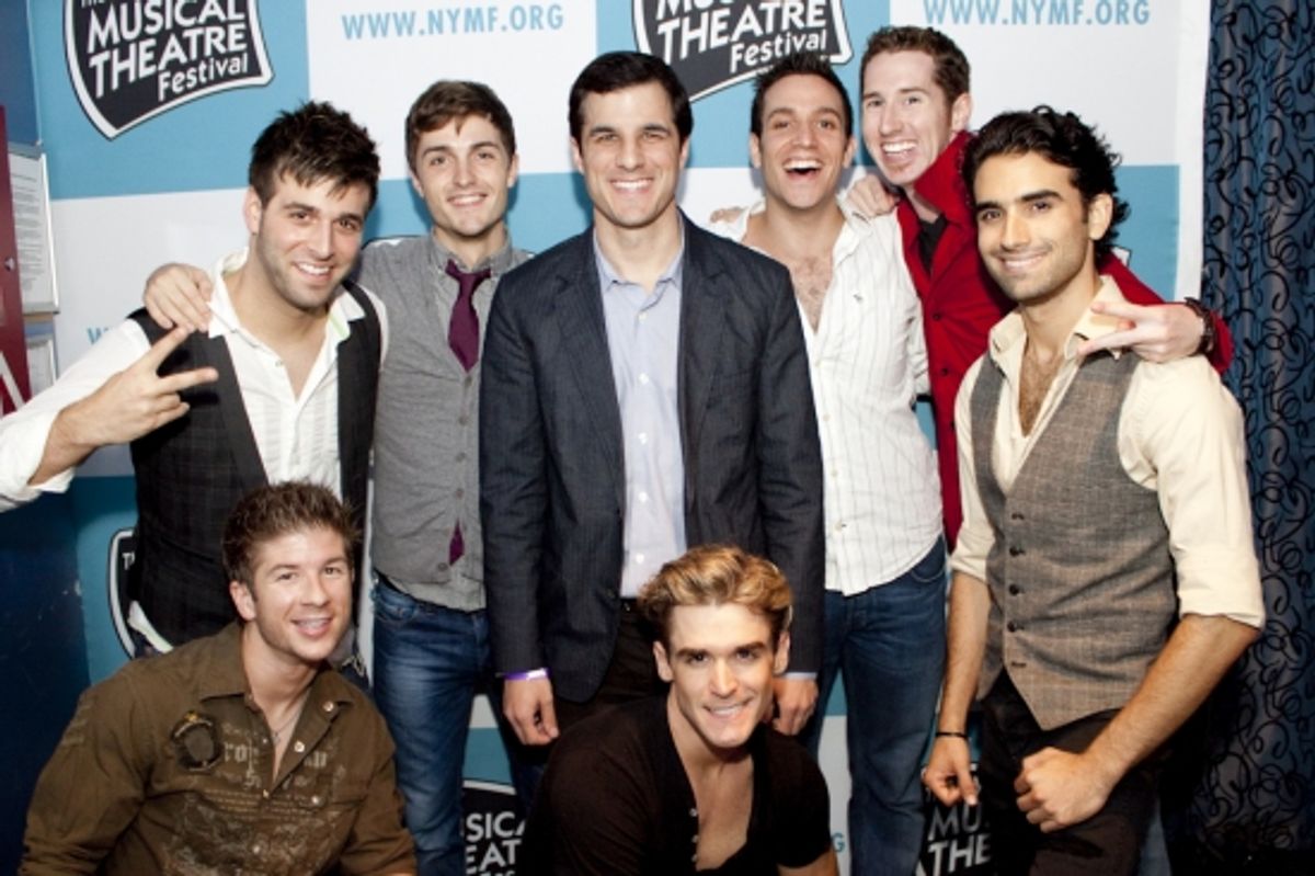 The Cast of The Altar Boyz with producer Ken Davenport at NYMF 2009 - Cast and Creative Teams 'Party Down'