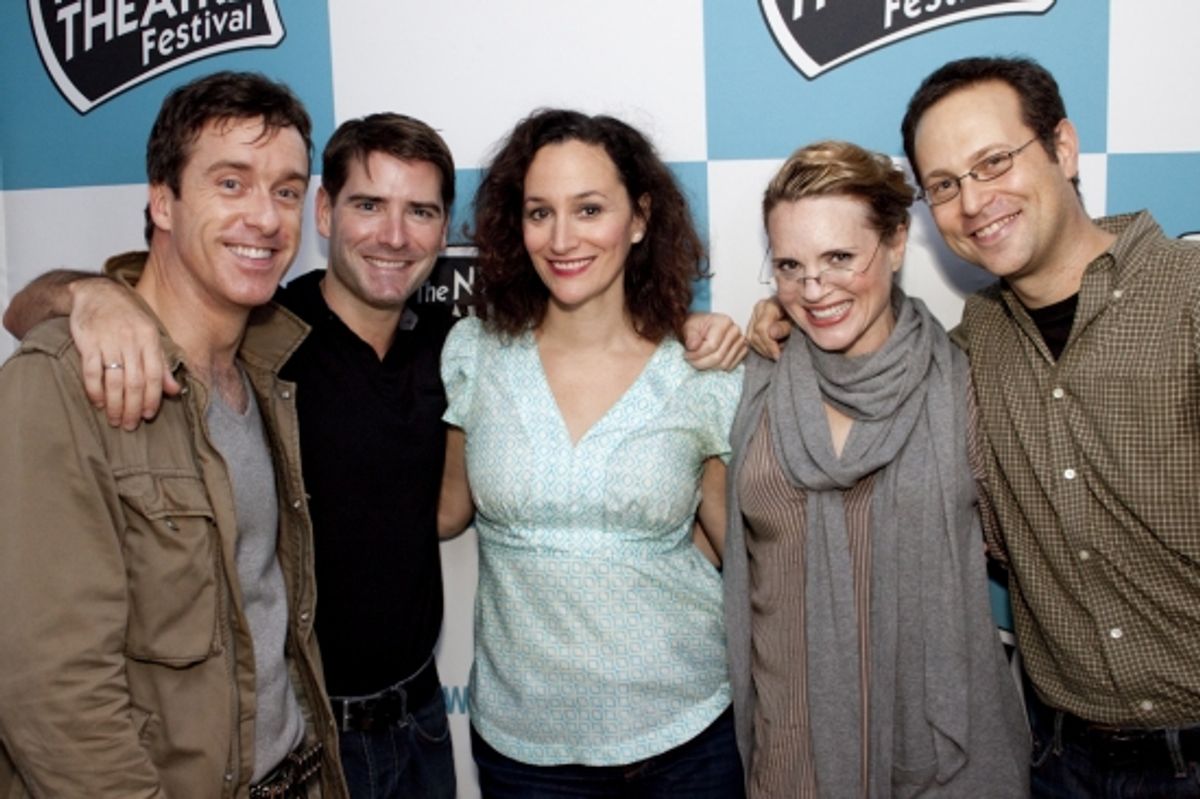 Timothy Alex, Chad Beguelin, Barbara Walsh, Jennifer Laura Thompson and Matthew Sklar at 