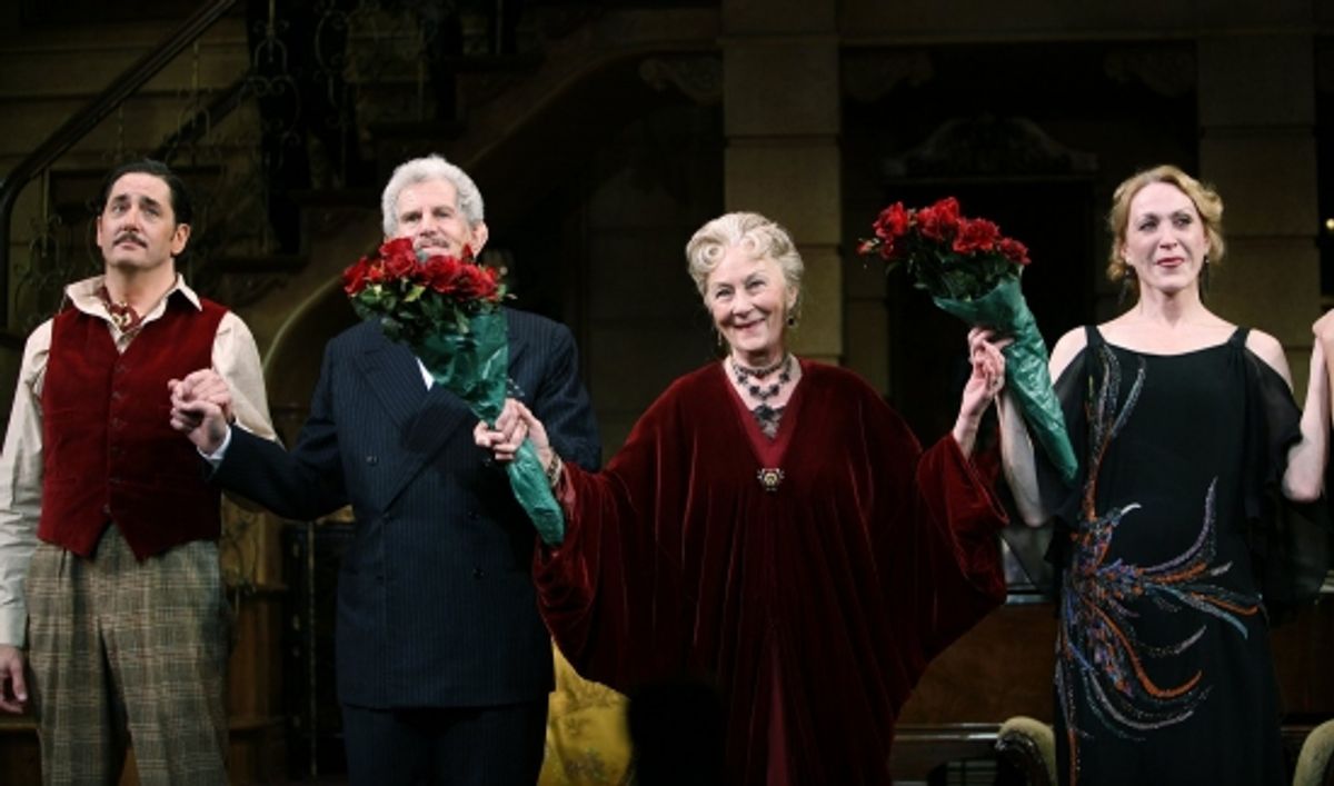 Reg Rogers, Tony Roberts, Rosemary Harris and Jan Maxwell at 
