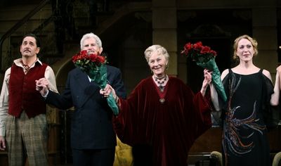 Reg Rogers, Tony Roberts, Rosemary Harris and Jan Maxwell Photo