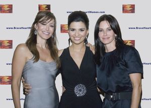 Mary Fanaro, BraveHeart Founder Ellie Drake, and Courtney Cox Photo