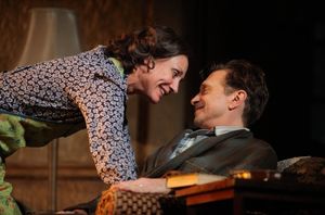 Laurie Metcalf and Dennis Boutsikaris Photo