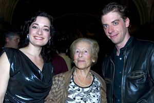 Laura Michelle Kelly, Sir Cameron Mackintosh's proud mother, Diana and Christian Borle @ BroadwayWorld Laura Michelle Kelly, Sir Cameron Mackintosh's proud mother, Diana and Christian Borl Photo