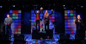 Hunter Foster, Kate Wetherhead, Jared Gertner and Lisa Brescia Photo