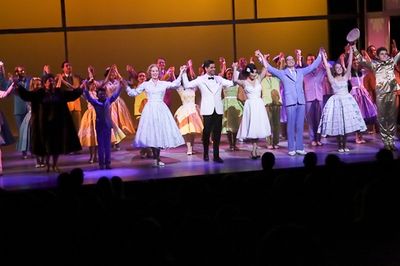 Dee Hoty, John Stamos, Gina Gershon, and Bill Irwin and the cast of Bye Bye Birdie Photo