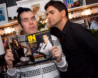 Perez Hilton and John Stamos Photo