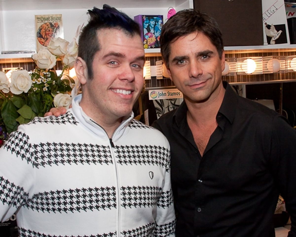 Perez Hilton and John Stamos at 
