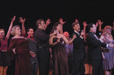 Sharon McKnight, Marc Kudisch, Stephanie J. Block, Jim Caruso, Lee Roy Reams, Elizabe Photo