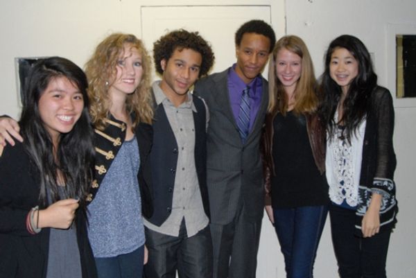 Corbin Blue and performer meet some fans-Anna, Emma, Stephanie and Kristen Photo