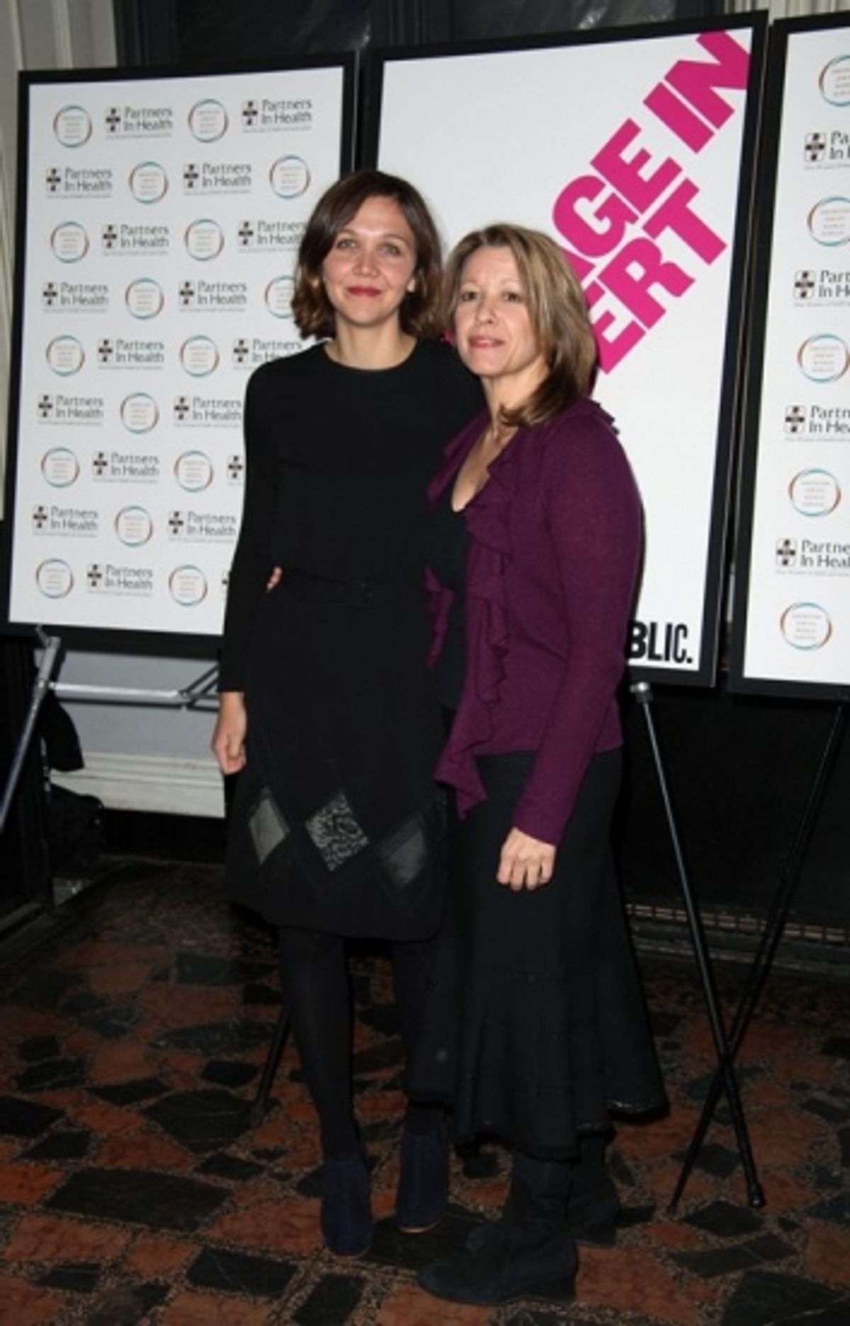 Maggie Gyllenhaal and Linda Emond at COURAGE IN CONCERT One-Night-Only Benefit Performance at The Public Theater